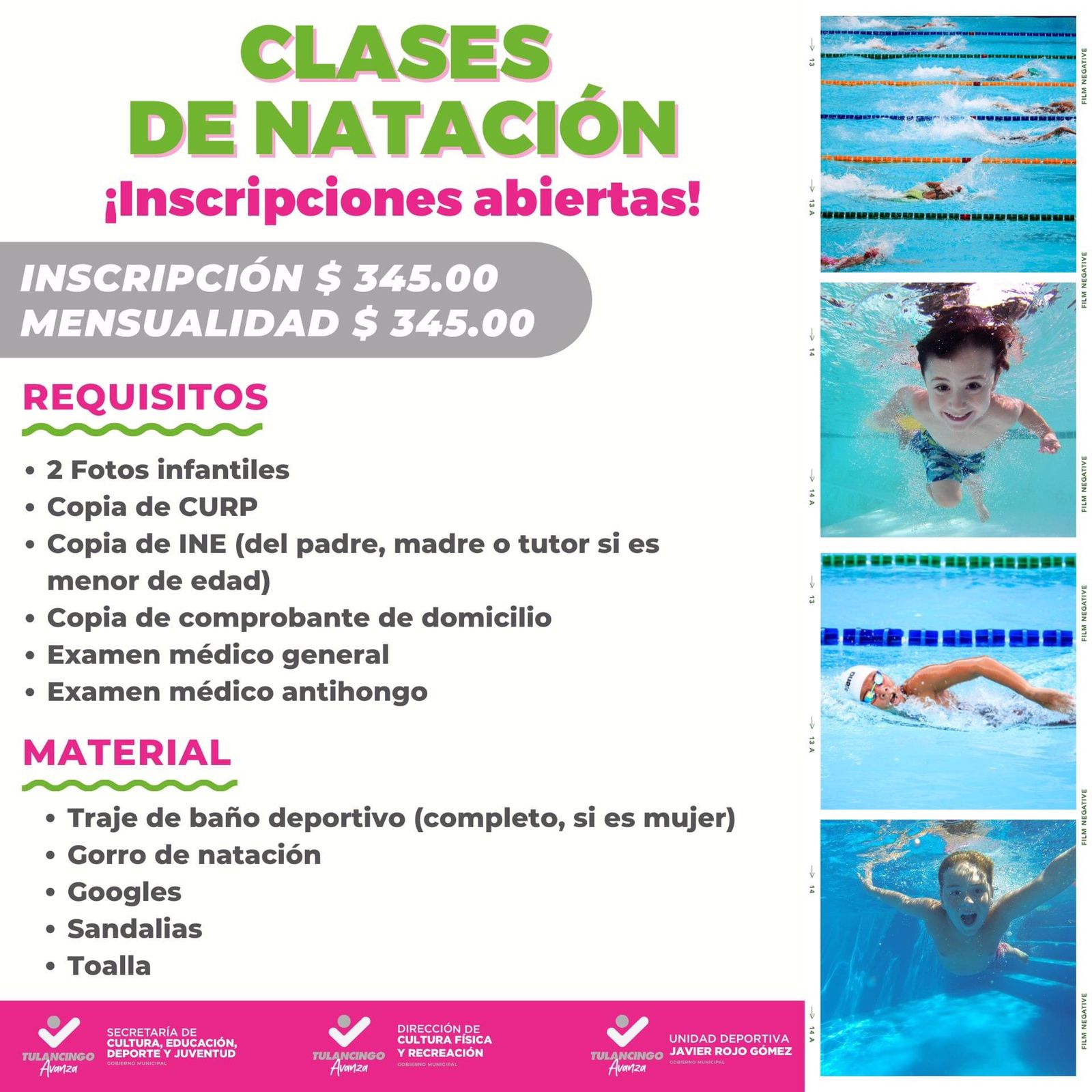 agudo pegar Comparar Reabren clases de natación en la alberca semi-olímpica de la unidad  deportiva – Portal Municipio de Tulancingo
