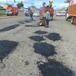 Continúan trabajos de bacheo en Tulancingo