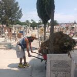 Dirección de panteones continua programa de mantenimiento y limpieza general del cementerio San Miguel