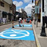 En Tulancingo, movilidad y transporte balizó cajones de estacionamiento destinado a personas con discapacidad