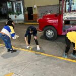 Trabajadores municipales realizan segunda jornada de pinta de guarniciones en calles y avenidas de Tulancingo